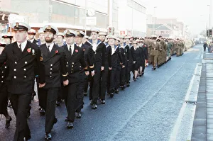 Images Dated 11th November 1990: Remembrance Day Parade, Middlesbrough, Sunday 11th November 1990