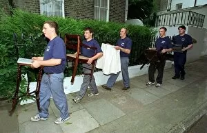 Images Dated 11th July 1997: Removal men take Tony Blairs furniture from house July 1997 in Islington to his