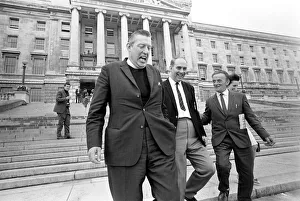 The Reverend Ian Paisley and Major Ronald Bunting leave the Stormont building in Belfast The Reverend Ian Paisley and Major Ronald Bunting leave the Stormont building in Belfast