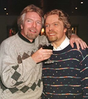 Images Dated 4th March 1998: Richard Branson meets Richard Branson March 1998 in the Virgin Club House lounge at