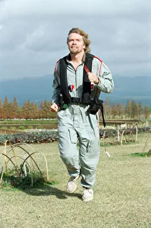 Richard Branson pictured in Southern Japan, hoping to make the 6200 mile trip to America Richard Branson pictured in Southern Japan, hoping to make the 6200 mile trip to America