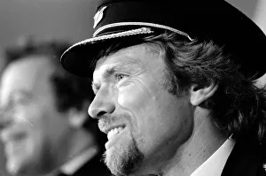 Images Dated 21st June 1984: Richard Branson at a press conference before the inaugural flight of his Virgin Atlantic