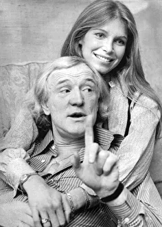 Richard Harris smiling with Ann Turkel during interview - January 1977 19/01/1977 Richard Harris smiling with Ann Turkel during interview - January 1977 19/01/1977