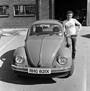 Richard Hulin and a left hand VW Beetle. 2nd September 1982