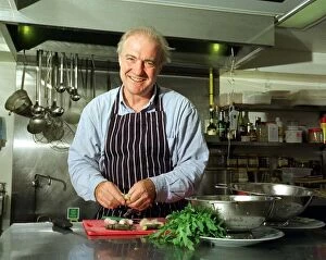 Images Dated 17th June 1999: Rick Stein Chef TV Presenter June 1999 working in his kitchen