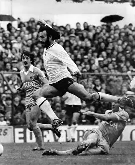 Images Dated 12th October 1981: Ricky Villa bursts through a stoke tackle before getting the injury that will keep him