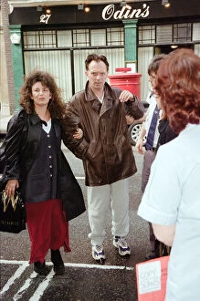 Images Dated 20th April 1998: Rik Mayall and wife Barbara visiting hospital. 20th April 1998