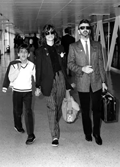 Ringo arrival. Ringo Starr arriving at Heathrow with wife Barbara Bach and her son Ringo arrival. Ringo Starr arriving at Heathrow with wife Barbara Bach and her son