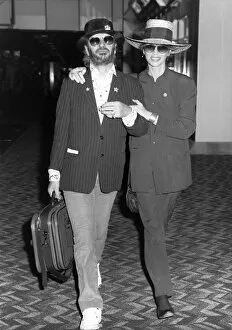 Ringo Starr and Barbara Bach leaving for New York. June 1988 P017261