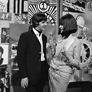 Presenters Gallery: Ringo Starr interviewed by hostess Cathy McGowan on the set of TV show 'Ready