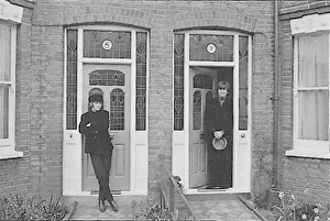 Ringo Starr and John Lennon outside their fictional address in Ailsa Avenue, Twickenham Ringo Starr and John Lennon outside their fictional address in Ailsa Avenue, Twickenham