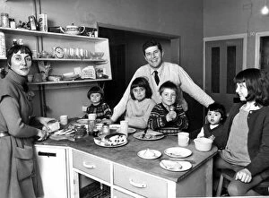 Photography And Film Gallery: Robert Arnold and his actress wife June Brown January 1968 with their 5 children