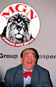 ROBERT MAXWELL AT MIRROR GROUP NEWSPAPERS PRESS CONFERENCE - 1991 ROBERT MAXWELL AT MIRROR GROUP NEWSPAPERS PRESS CONFERENCE - 1991