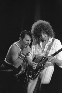 Rock group Queen, delighted a packed audience. The concert took place at Rock group Queen, delighted a packed audience. The concert took place at