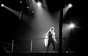 Rock group U2 in concert in USA - May 1987 Bono under the spotlight Rock group U2 in concert in USA - May 1987 Bono under the spotlight