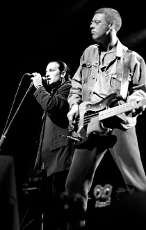 Rock group U2 in concert in USA - May 1987 Bono and Adam Clayton Rock group U2 in concert in USA - May 1987 Bono and Adam Clayton