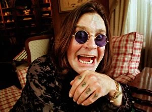 Images Dated 27th September 1998: Rock star Ozzy Osbourne at home for Matthew Wright interview. 1998