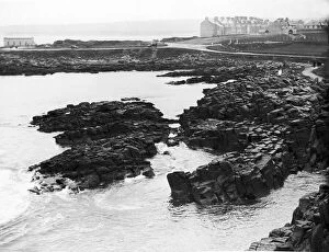 Images Dated 7th October 2010: The rocky coastline near Portrush in County Londonderry Northern Ireland. 25th April 1928