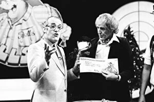 01159 Gallery: Rod Hulll and Emu seen here with Jim Bowen during a cheque presentation to the NSPCC