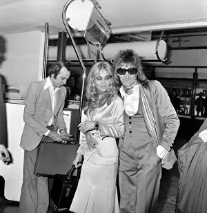 Rod Stewart and Britt Ekland. April 1975 75-1775-001