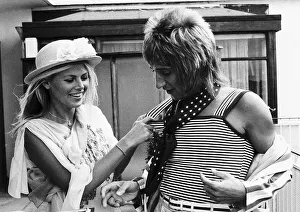 Rod Stewart Rock Singer with Britt Ekland May 1976 Dbase MSI Rod Stewart Rock Singer with Britt Ekland May 1976 Dbase MSI