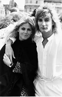 Images Dated 26th February 1978: Rod Stewart Rock Singer Songwriter with his girlfriend Britt Ekland February