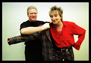 Rod Stewart tries on new tartan suit December 1998 with Bob Shields Rod Stewart tries on new tartan suit December 1998 with Bob Shields