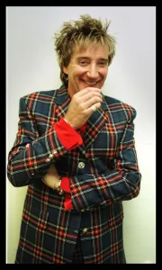 Rod Stewart wears new tartan suit in Keil Germany December 1998 Rod Stewart wears new tartan suit in Keil Germany December 1998