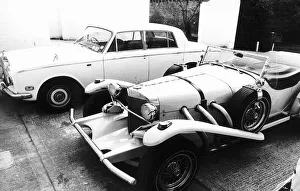 Rod Stewart's Rolls Royce and Excalibur car in 1975 at his home in Windsor Rod Stewart's Rolls Royce and Excalibur car in 1975 at his home in Windsor