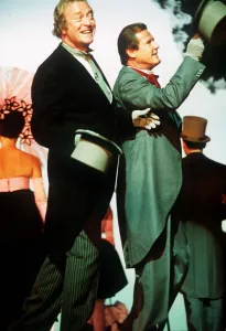 Roger Moore Film Actor with Michael Caine at the Queen Mums 90th Birthday at the London Roger Moore Film Actor with Michael Caine at the Queen Mums 90th Birthday at the London