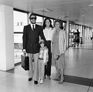 Roger Moore at LAP with his wife Luisa and two of their children, Christian and Deborah