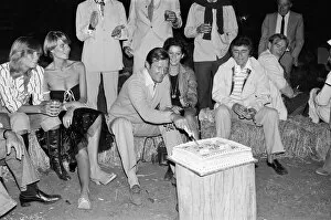 Images Dated 18th October 1977: Roger Moores 50th Birthday Party in the bush near Tshipise, South Africa