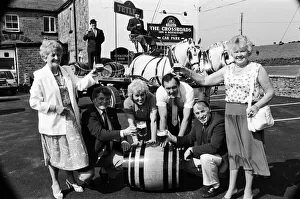 Roll out the barrel - for the Crossroads Inn and Restaurant at New Mill Roll out the barrel - for the Crossroads Inn and Restaurant at New Mill