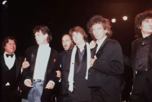 Images Dated 18th January 1989: The Rolling Stones 18th January 1989, The band being inducted into the Rock