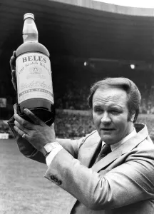Ron Atkinson. Bell's Whisky manager of the month is Manchester United' Ron Atkinson. Bell's Whisky manager of the month is Manchester United'