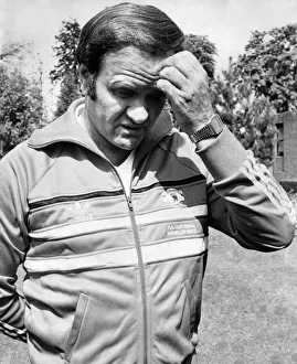 Ron Atkinson, Manchester United's manager in thoughtful mood. May 1983 P017039 Ron Atkinson, Manchester United's manager in thoughtful mood. May 1983 P017039