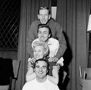 Televison Gallery: Ron Parry, Des O Connor and Billy Dainty are pictured with singer Jill Day