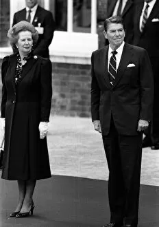Images Dated 4th June 1984: Ronald Reagan President United States of America 1984 and Margaret Thatcher
