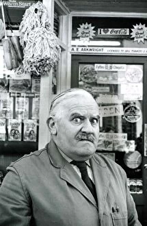 Television Collection: Ronnie Barker as the stuttering, miserly, lustful shopkeeper Arkwright from the BBC TV