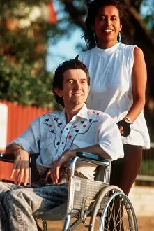 Ronnie Lane and wife Sue Galagos, 9th July 1989