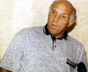 Images Dated 16th April 1991: Ronnie Moran Liverpool FC manager talking about his new post at Anfield April 1991