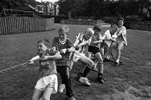 Images Dated 27th May 1992: On the ropes... these cubs are in training for a tug-of-war competition at Meltham Gala