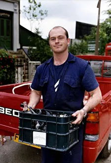 Ross Kemp Actor of Eastenders on the Set with a Crate of empty Beer Bottles Ross Kemp Actor of Eastenders on the Set with a Crate of empty Beer Bottles