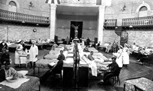 Not Personality Gallery: The Rotunda in use as a war hospital. Oldway Mansion Paignton. Circa 1916