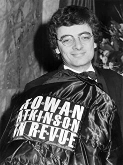 Images Dated 7th December 1991: Rowan Atkinson voted TV Personality for his review comedy of the year at the Society of
