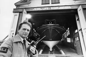 Images Dated 12th August 1988: Roy Griffiths, ready to receive an emergency call at the new St