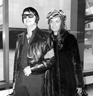 Roy Orbison with his wife Barbara Anne Marie April 1970 at Heathrow Roy Orbison with his wife Barbara Anne Marie April 1970 at Heathrow