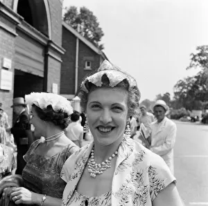 Royal Ascot 1955, Racegoers, Mrs B Leaver, Thursday 14th July 1955 Royal Ascot 1955, Racegoers, Mrs B Leaver, Thursday 14th July 1955