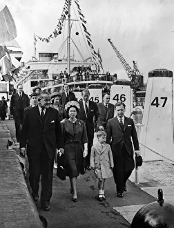 The Royal Family - except little Prince Edward - at Holyhead immediately before leaving The Royal Family - except little Prince Edward - at Holyhead immediately before leaving