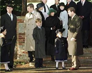 Royal Family at Sandringham with Prince Harry Princess Eugenie Royal Family at Sandringham with Prince Harry Princess Eugenie